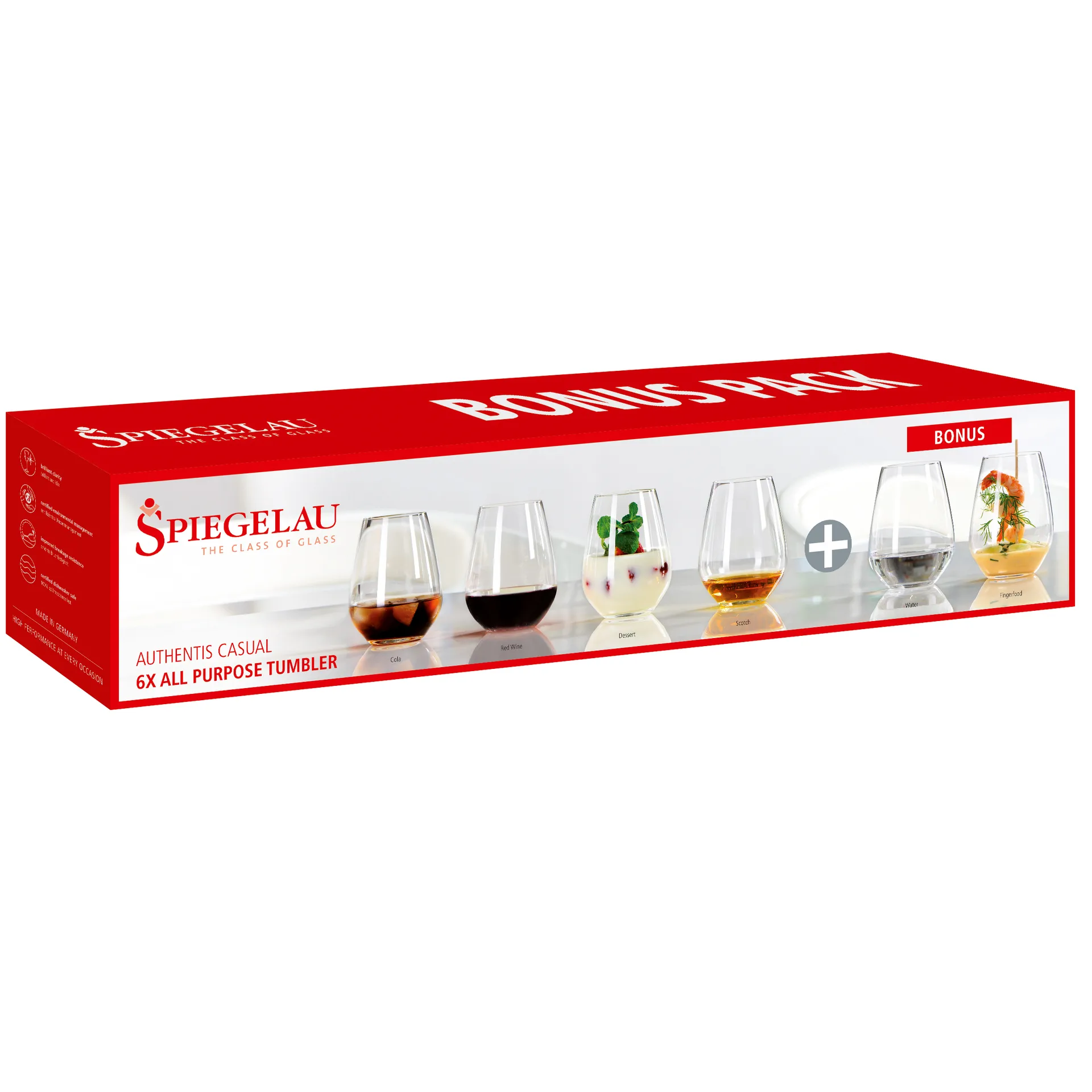 Authentis Casual glass 46cl, 6-stk., klar Spiegelau