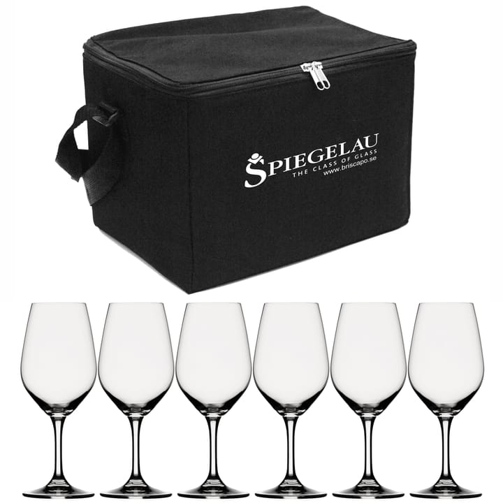 Expert vinglass veske svart inkl 6 vinglass, klar Spiegelau