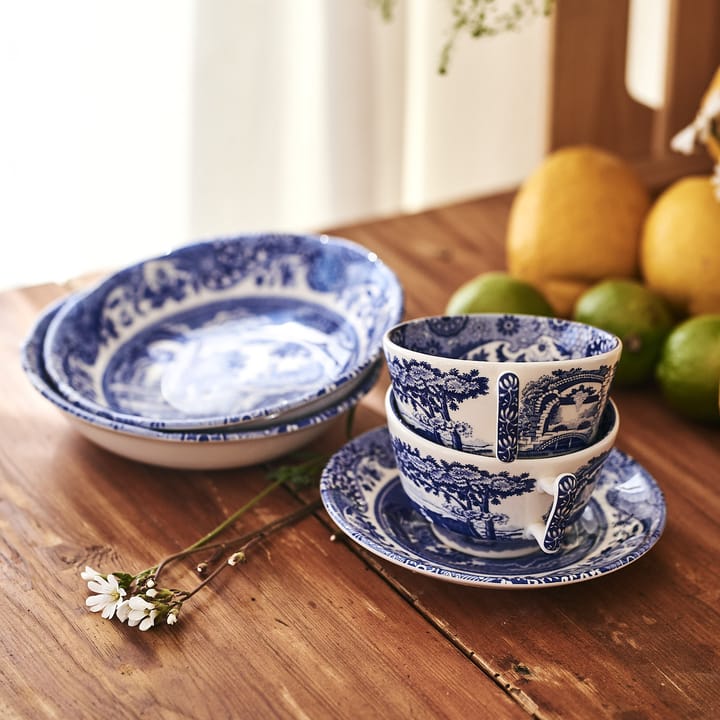 Blue Italian frokostkopp med fat - 28 cl - Spode