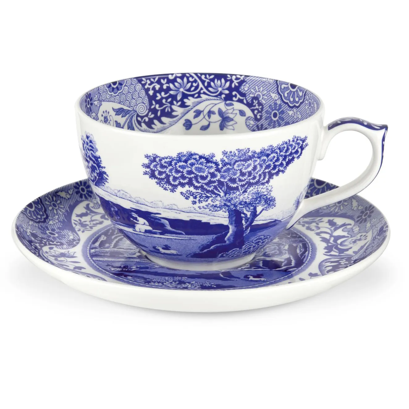 Blue Italian jumbokopp med skål, 56 cl Spode