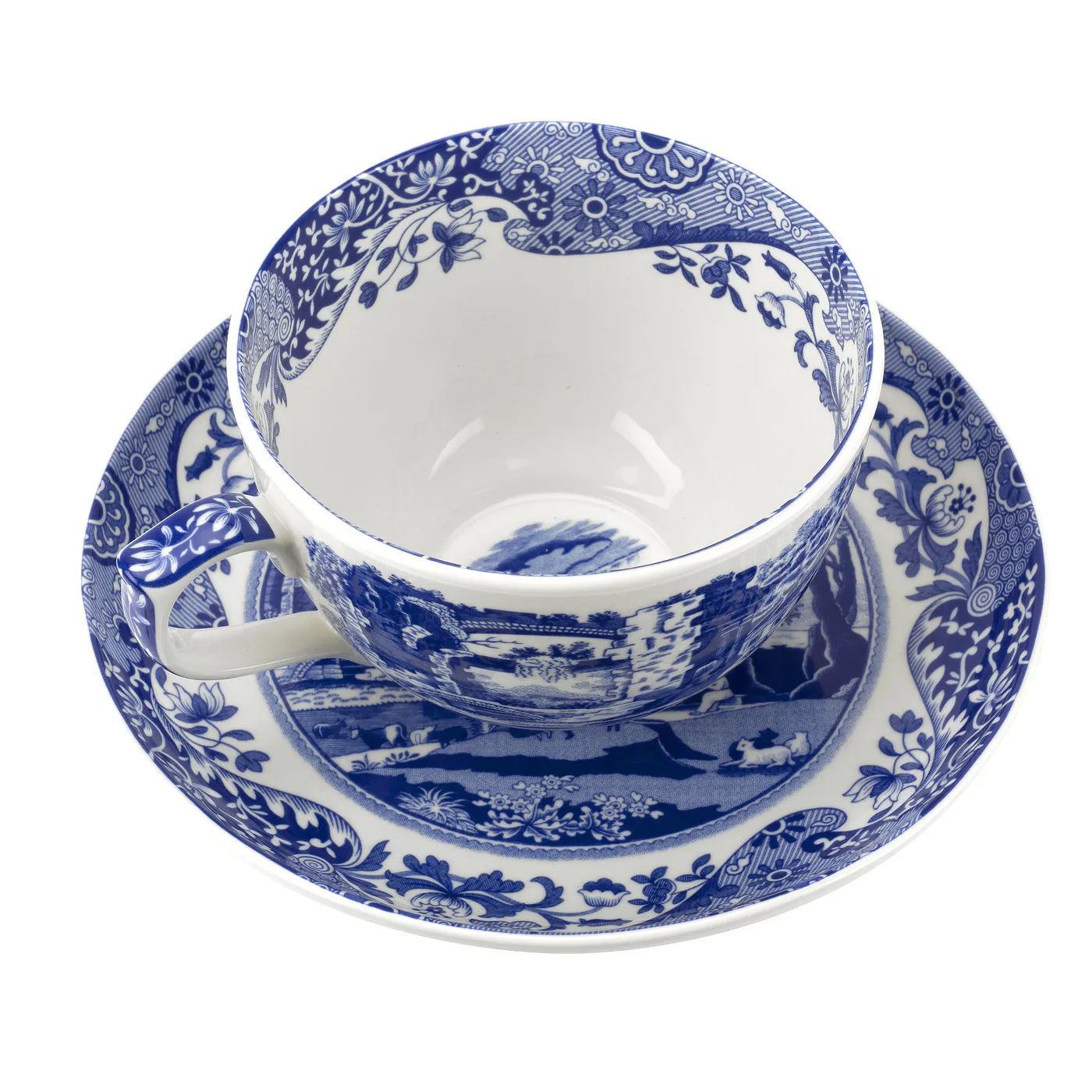 Blue Italian jumbokopp med skål, 56 cl Spode