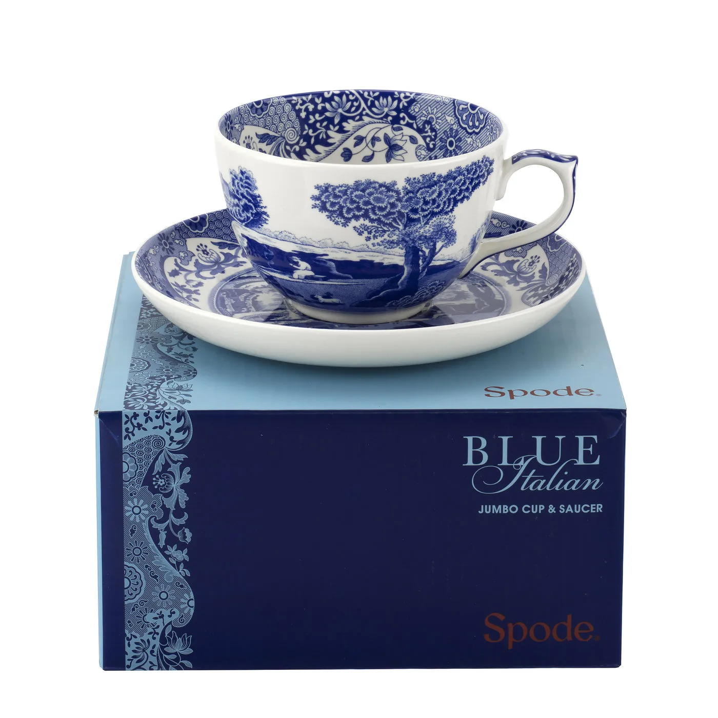 Blue Italian jumbokopp med skål, 56 cl Spode