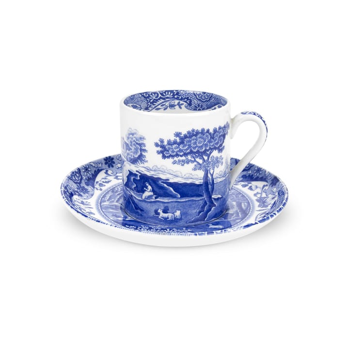Blue Italian kaffekopp med skål - 9 cl - Spode