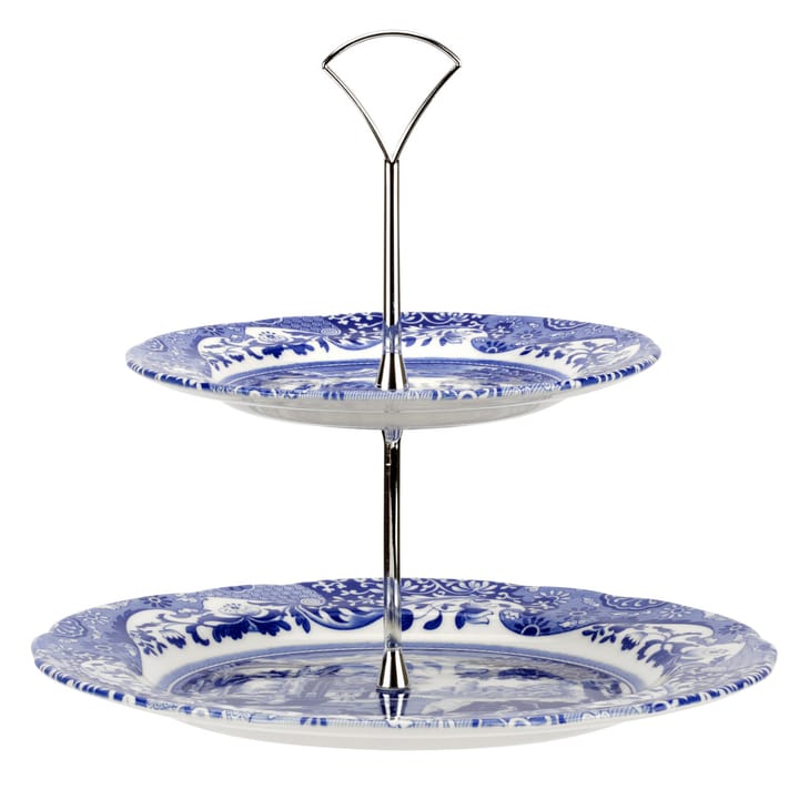 Blue Italian kakefat - 2 etasjer - Spode