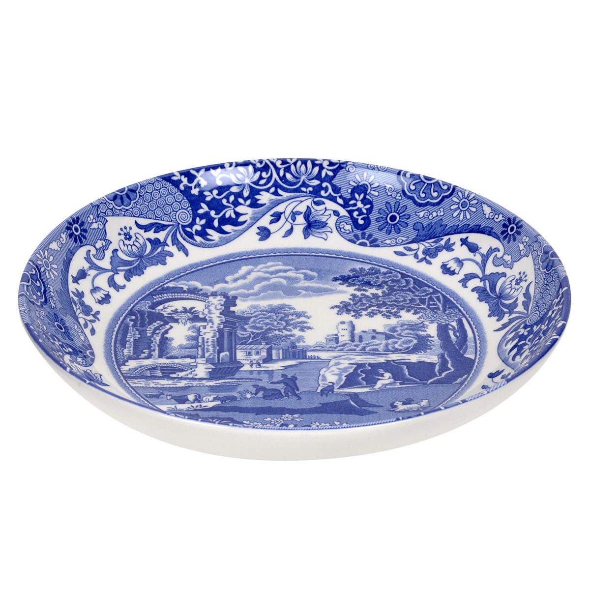 Spode Blue Italian pastaskål 23 cm | Skandinavisk Design | Dype tallerkener | Blå