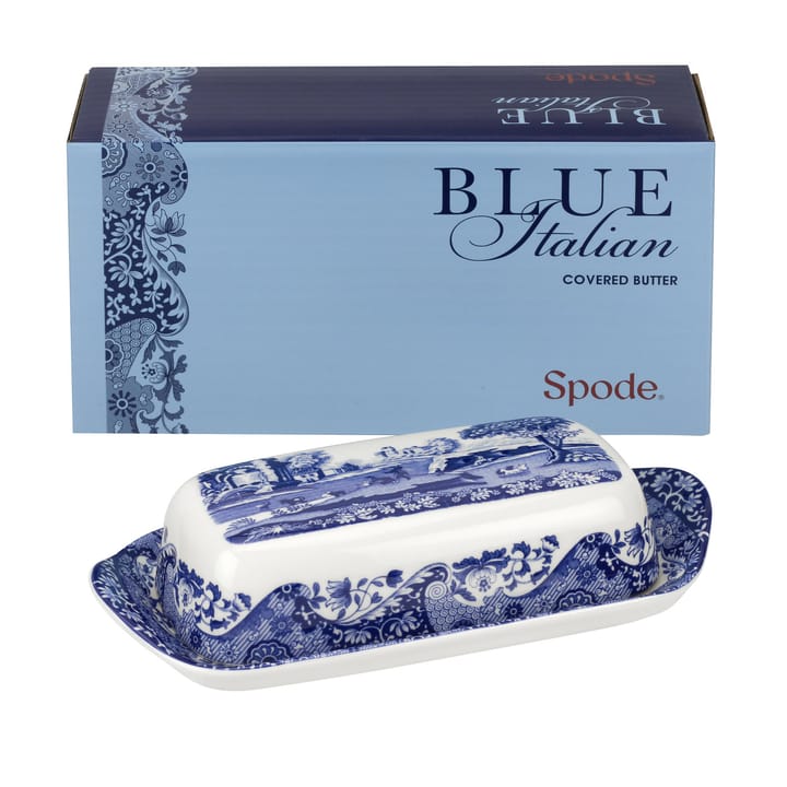 Blue Italian smørboks - 20x10 cm - Spode
