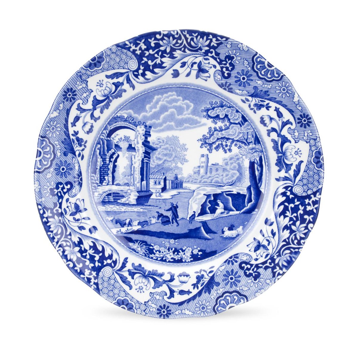 Spode Blue Italian tallerken 23 cm | Skandinavisk Design | Middagstallerkener | Blå