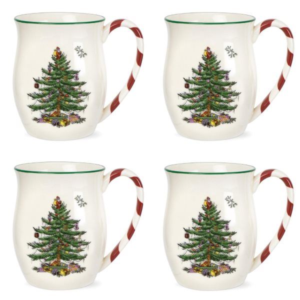 Spode Christmas Tree krus 40 cl 4-pakning Peppermint