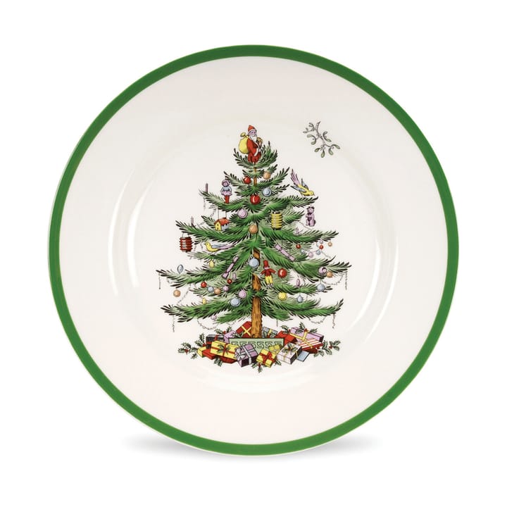 Christmas Tree tallerken Ø27 cm - White-green-red - Spode