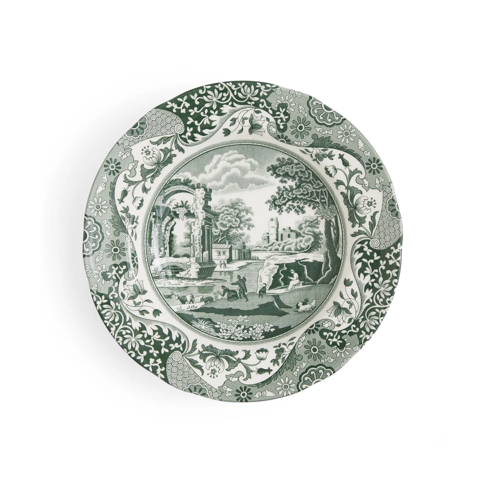 Heritage Green Italian dyp tallerken, Grønn, Ø23 cm Spode