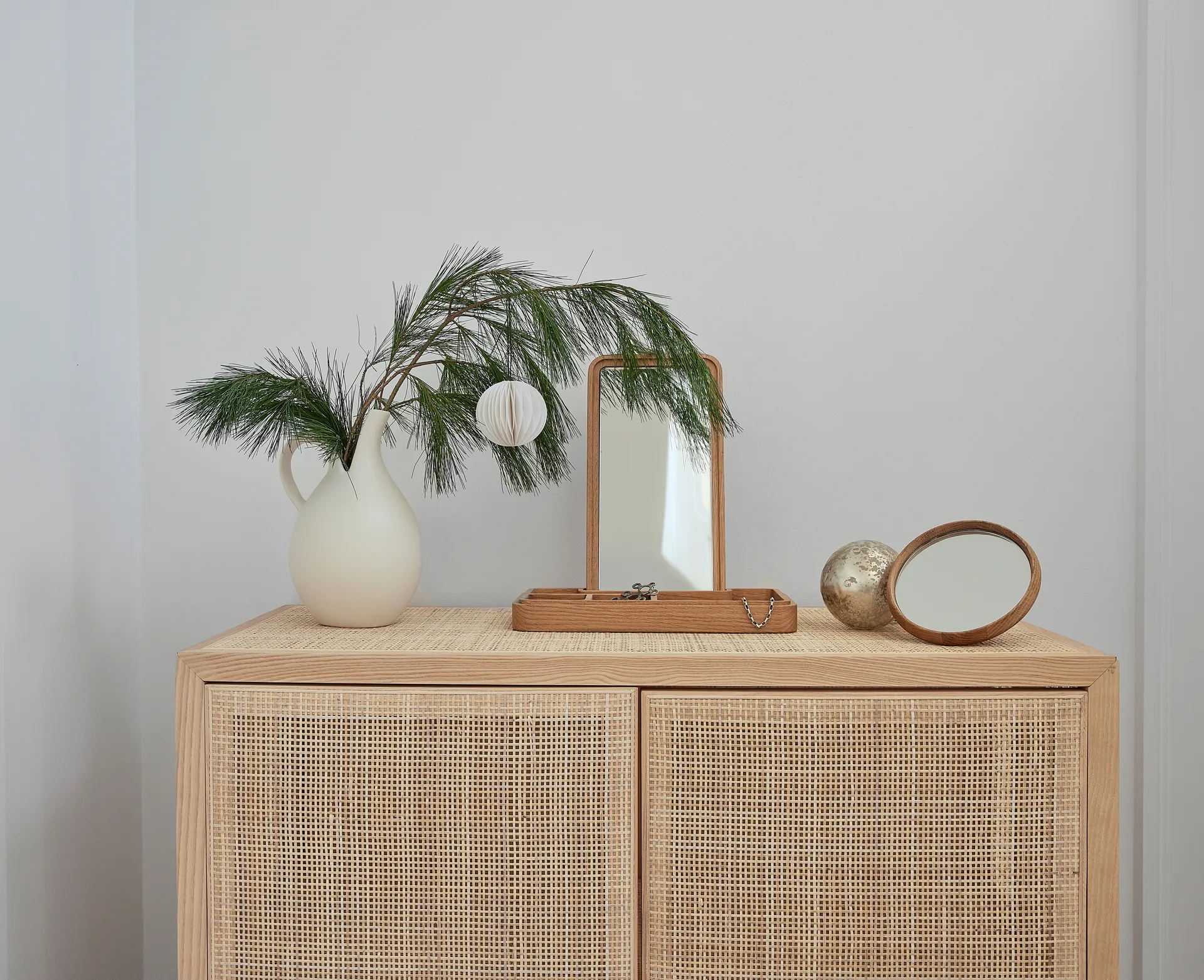 Speil med oppbevaringsskrin 32 cm, Eik Spring Copenhagen