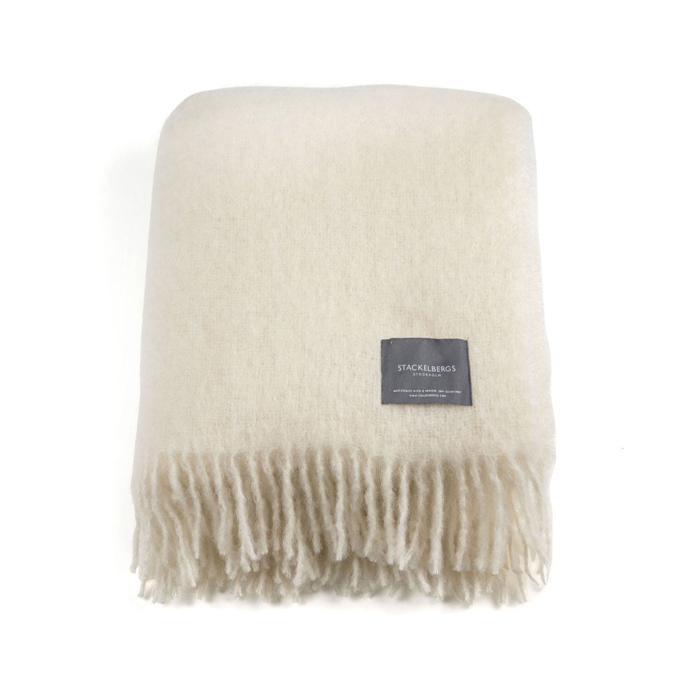 Bilde av Stackelbergs Mohair pledd Bright white