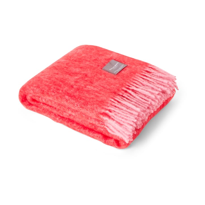 Mohair pledd - Pelagon & red melange - Stackelbergs