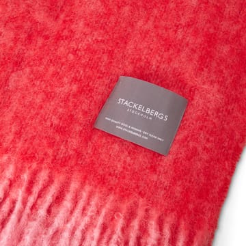 Mohair pledd - Pelagon & red melange - Stackelbergs