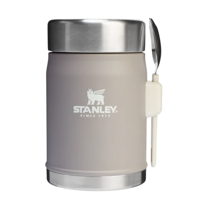 Classic mattermos med spork 0,4 L, Grey Stanley