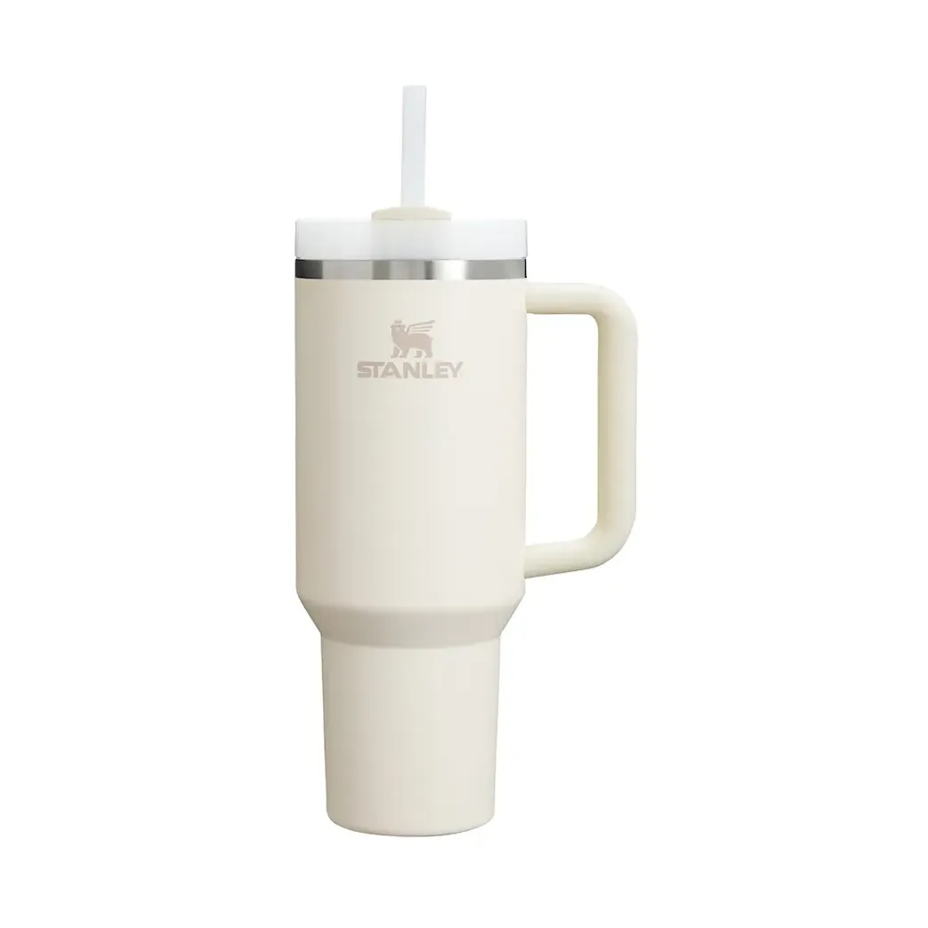 Quencher tumbler med sugerør 1,18 L, Cream white Stanley