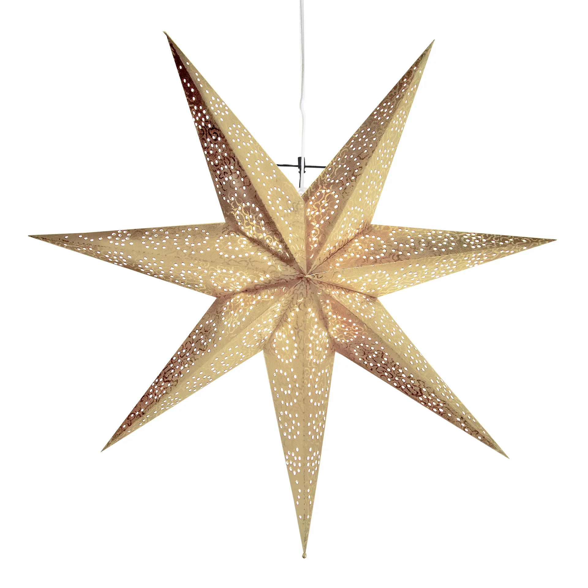 Antique adventsstjerne 60 cm, gull Star Trading