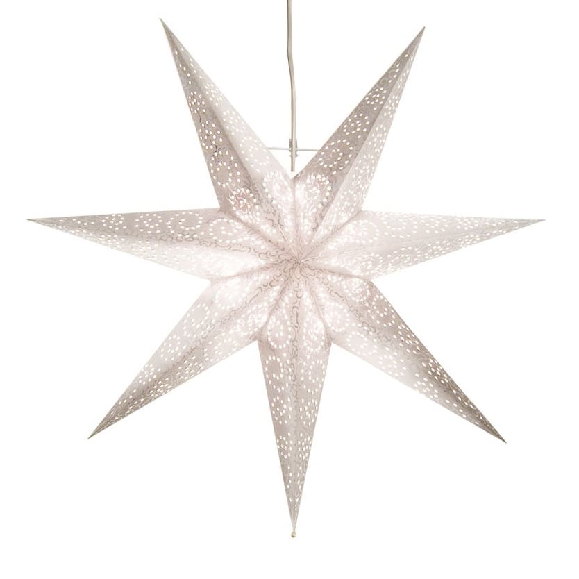 Antique adventsstjerne 60 cm hvit