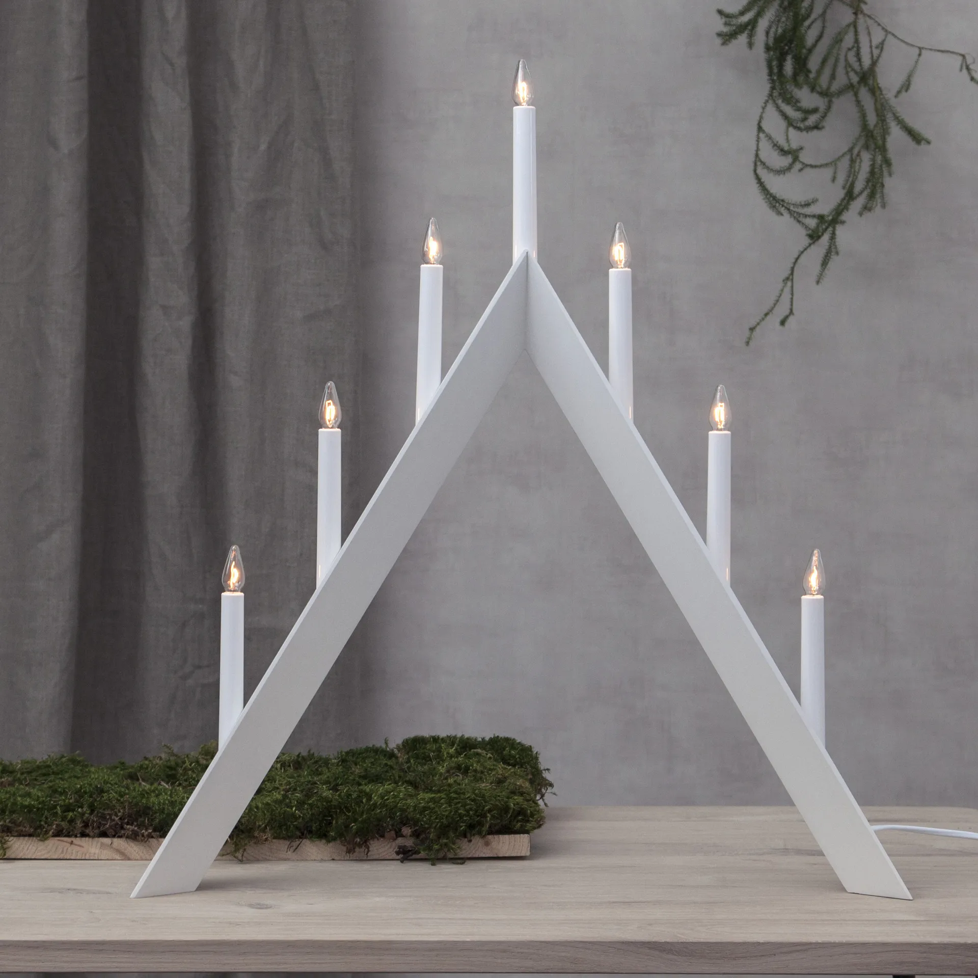 Arrow adventsstake 64,5 cm 2-pakning - Hvit,  Star Trading