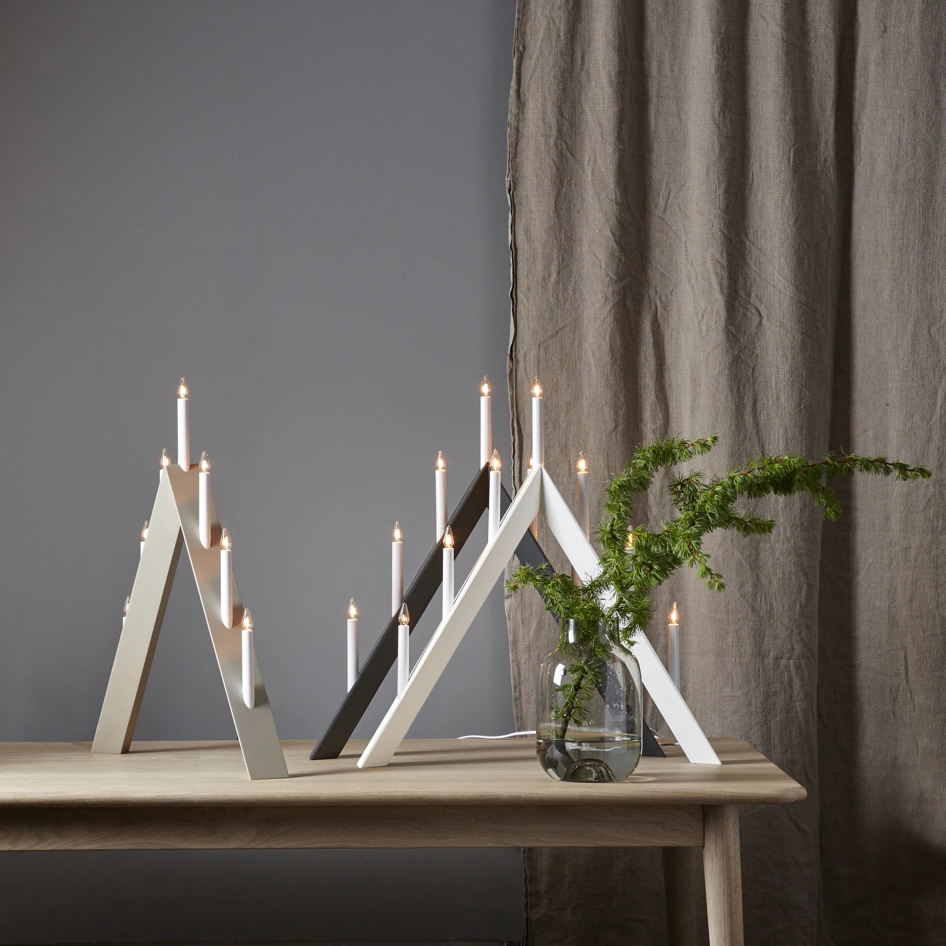 Arrow adventsstake 64,5 cm 2-pakning - Hvit,  Star Trading