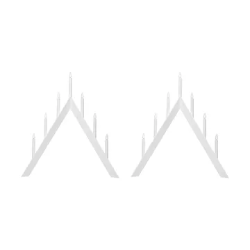 Arrow adventsstake 64,5 cm 2-pakning - Hvit - undefined - Star Trading