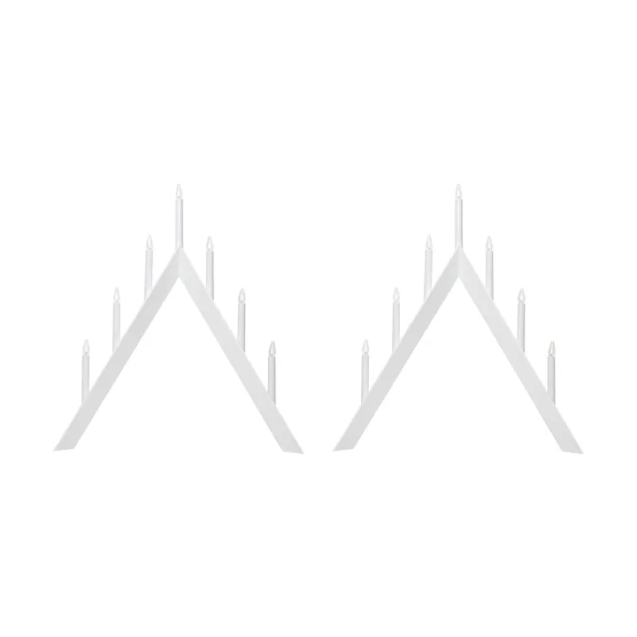 Arrow adventsstake 64,5 cm 2-pakning - Hvit - undefined - Star Trading