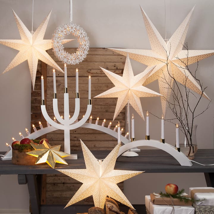Classic adventsslysestake, messing Star Trading