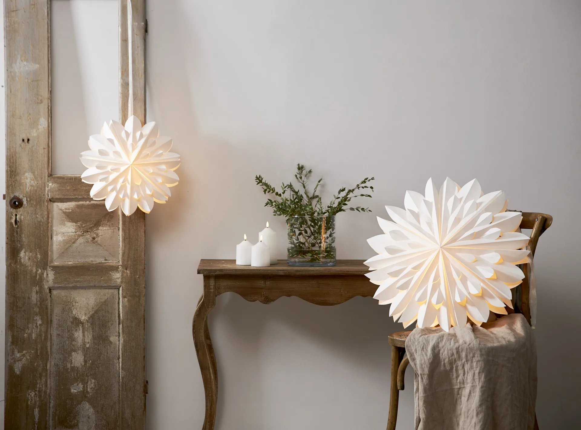 Clipp adventsstjerne Ø 60 cm, Hvit Star Trading