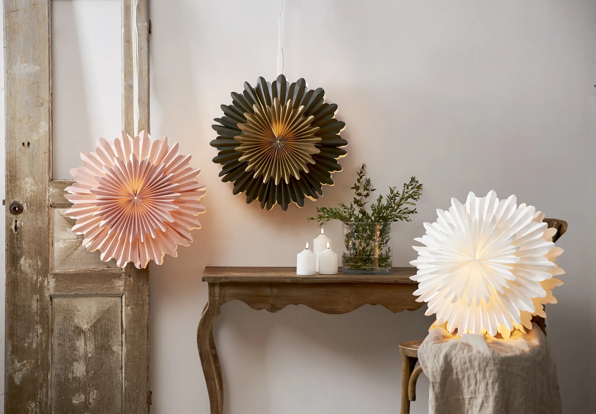 Crystal adventsstjerne Ø 50 cm, Rosa Star Trading