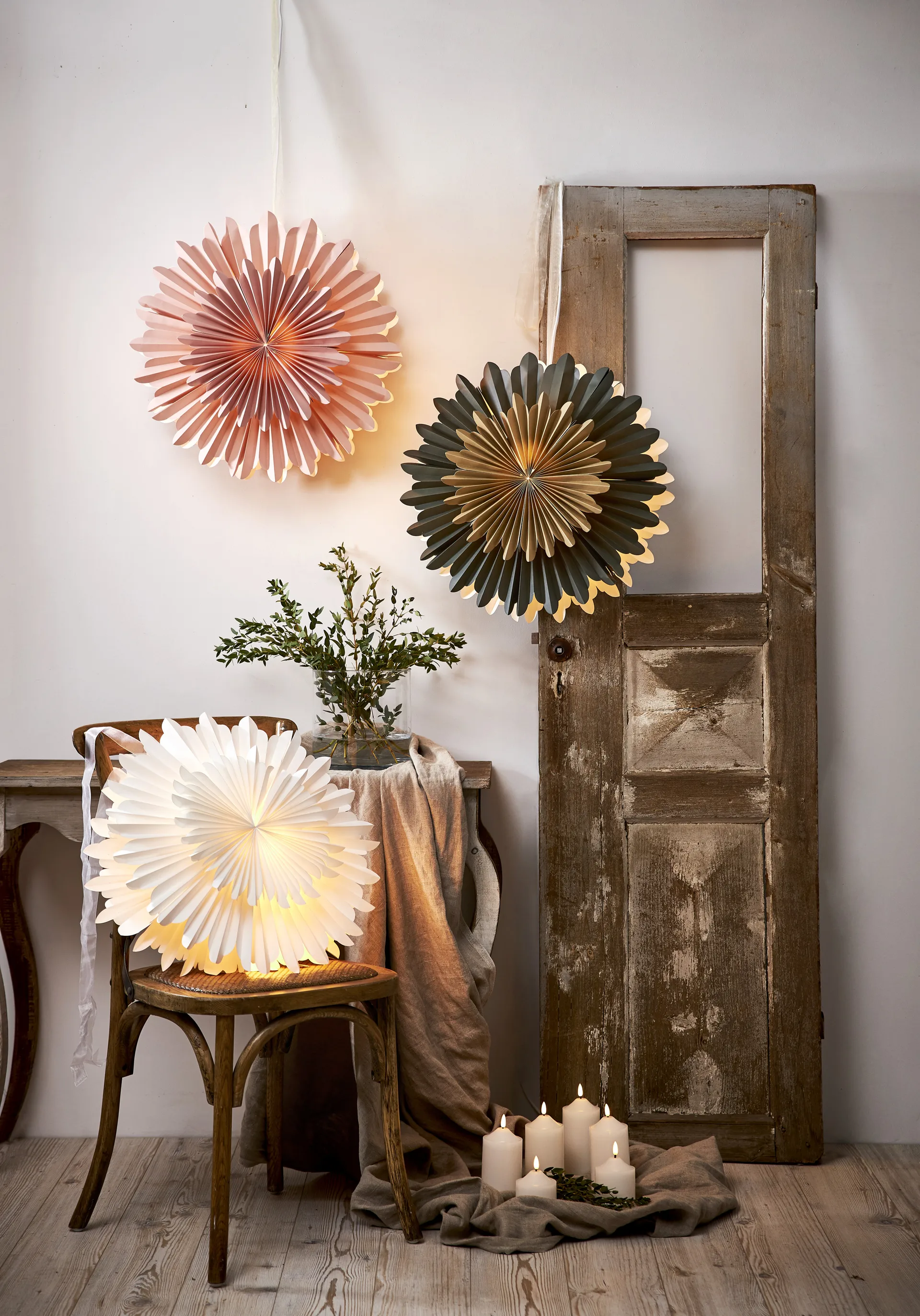 Crystal adventsstjerne Ø 50 cm, Rosa Star Trading