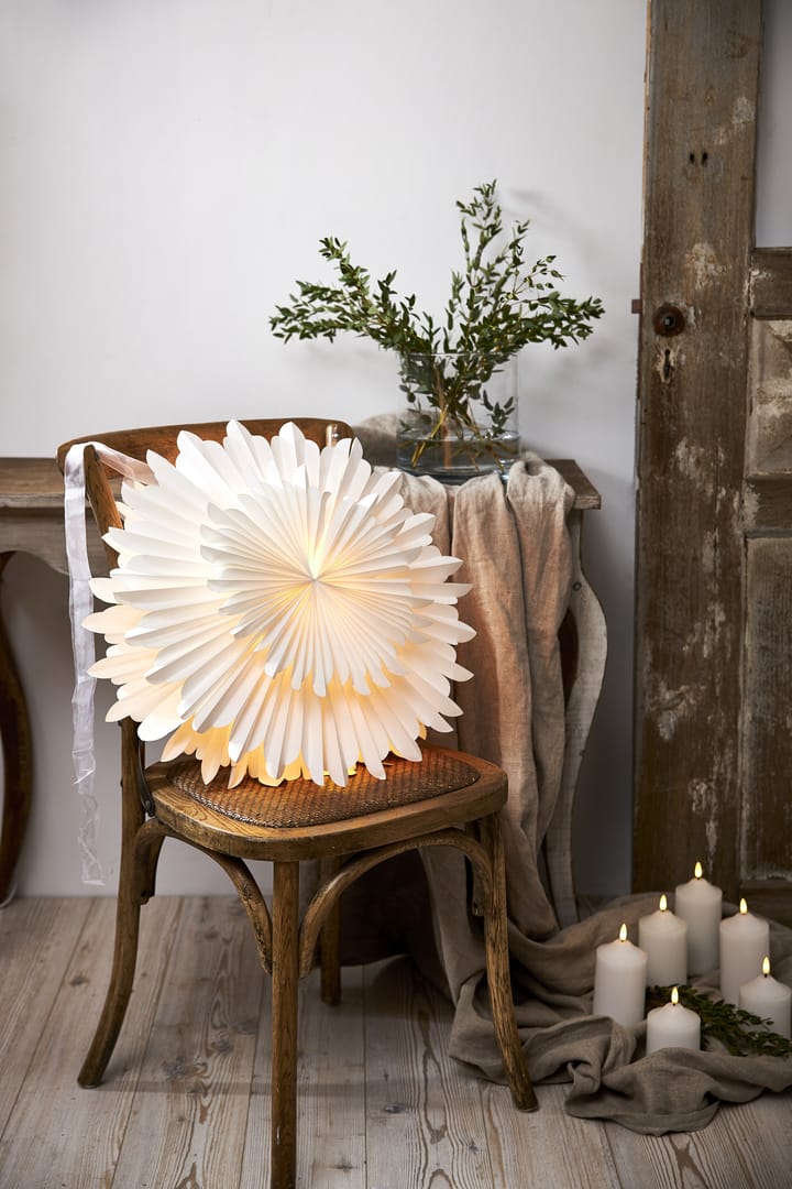Crystal adventsstjerne Ø 55 cm, Hvit Star Trading