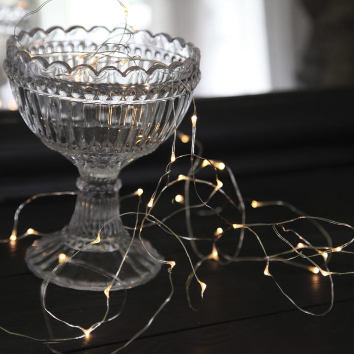 Dew Drop lysslynge LED batteri, 3 m, sølvtråd Star Trading