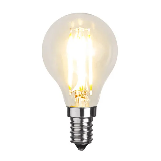 Dimbar E14 LED lyspære filament clear, 4,5 cm, 2700K Star Trading