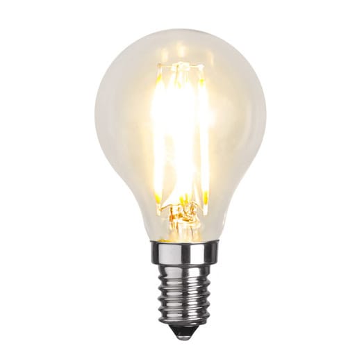 Dimbar E14 LED lyspære filament clear - 4,5 cm, 2700K - Star Trading