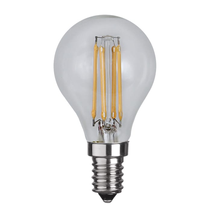 Dimbar E14 LED lyspære filament clear - 4,5 cm, 2700K - Star Trading