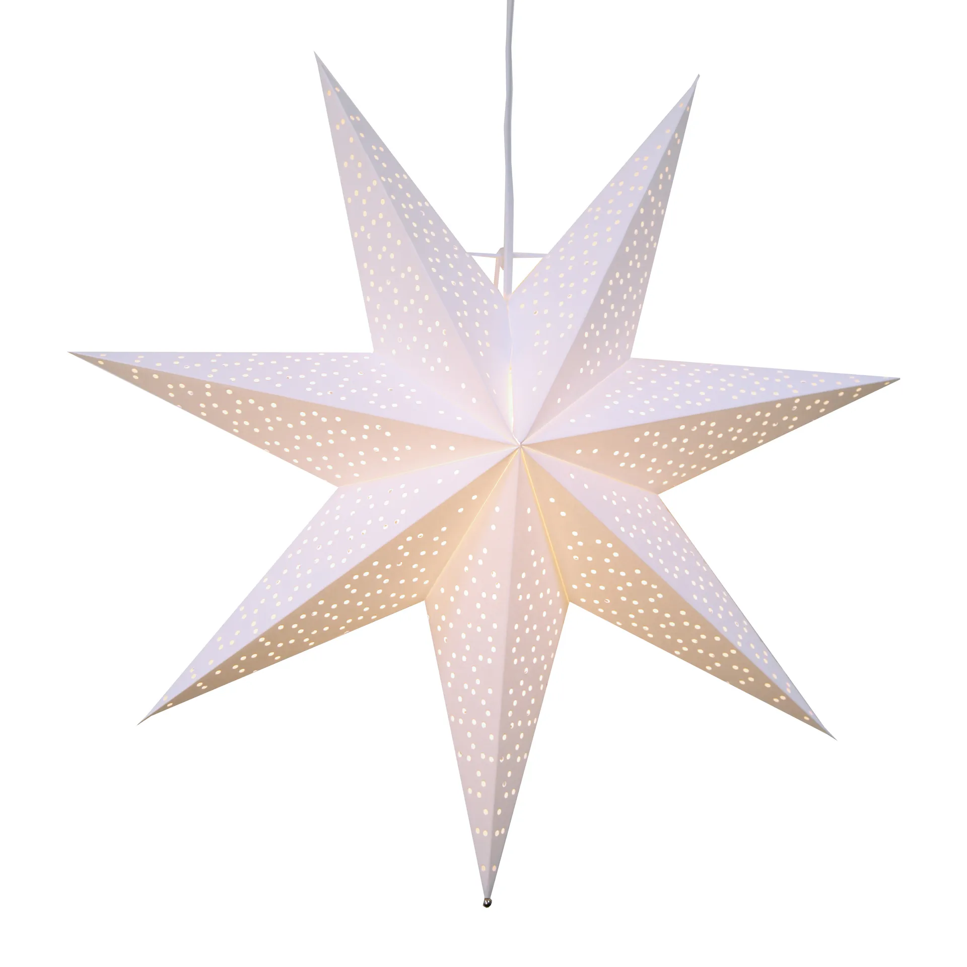Dot adventsstjerne 54 cm, Hvit Star Trading