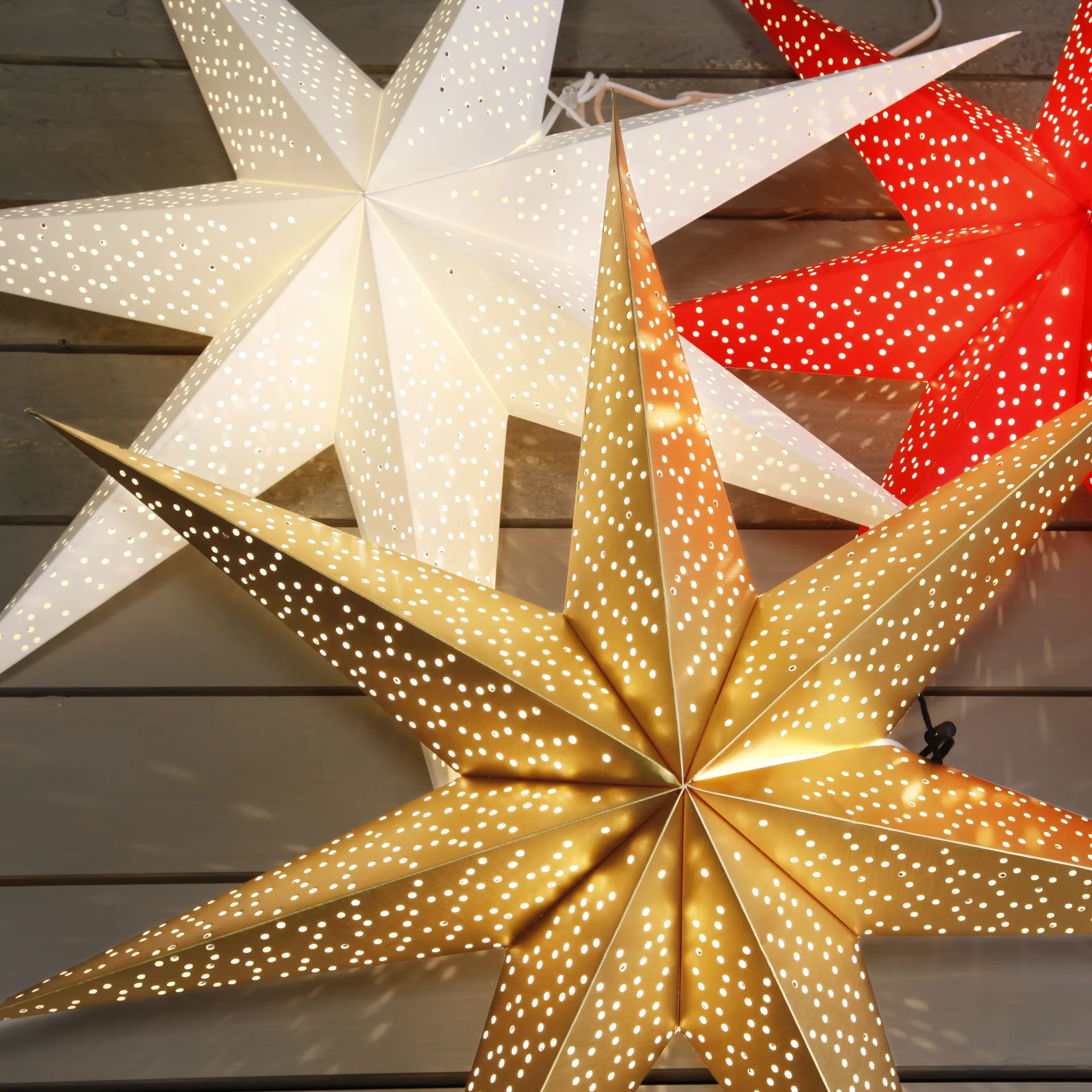 Dot adventsstjerne 70 cm, Hvit Star Trading