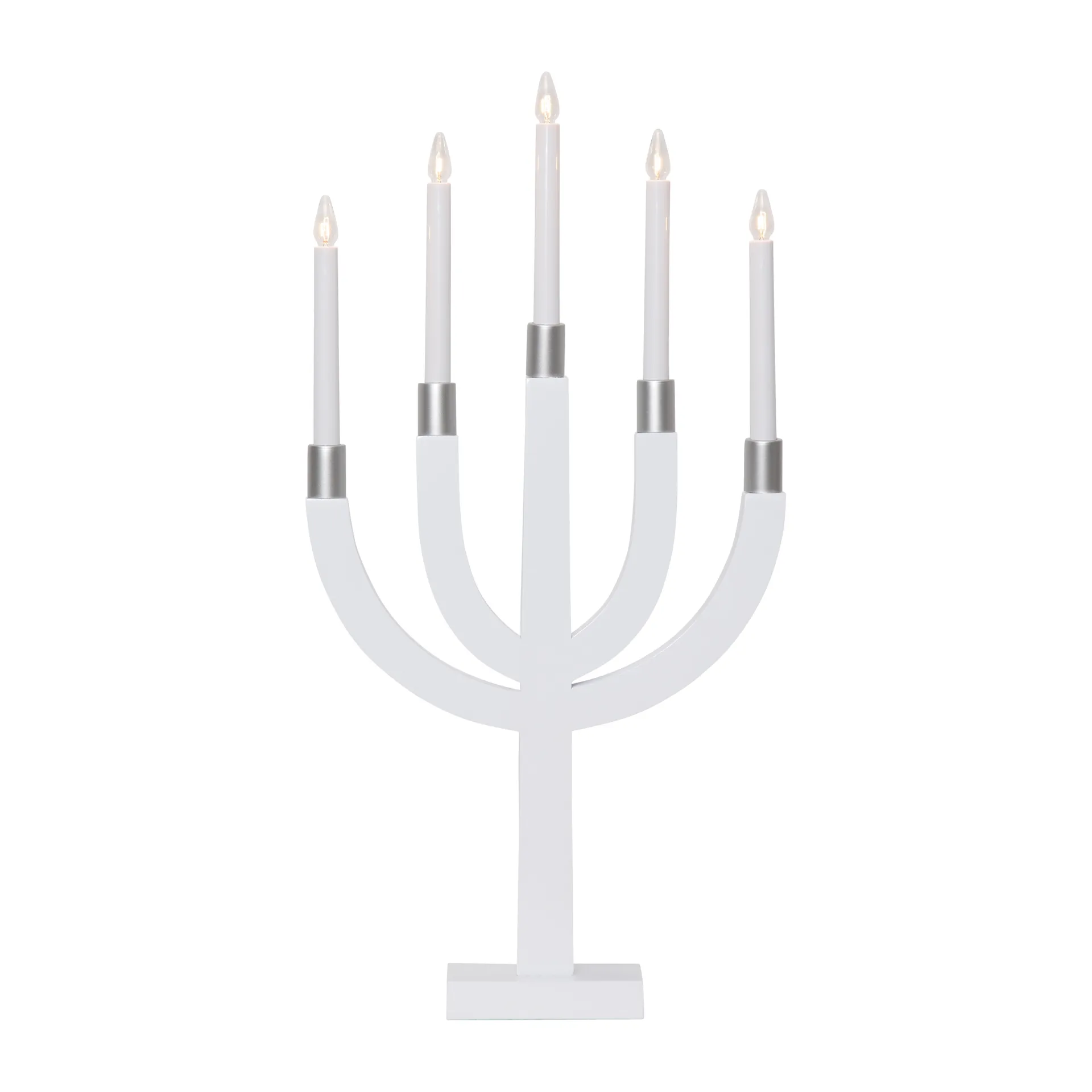 Elias adventsslysestake, Hvit-sølv Star Trading