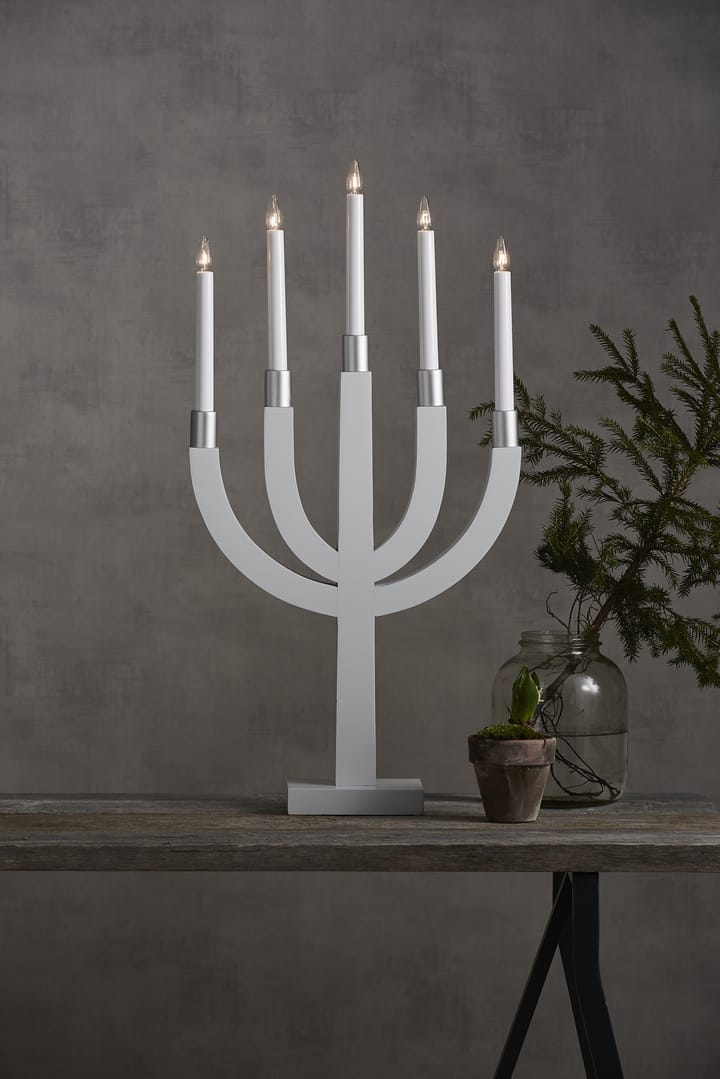 Elias adventsslysestake, Hvit-sølv Star Trading