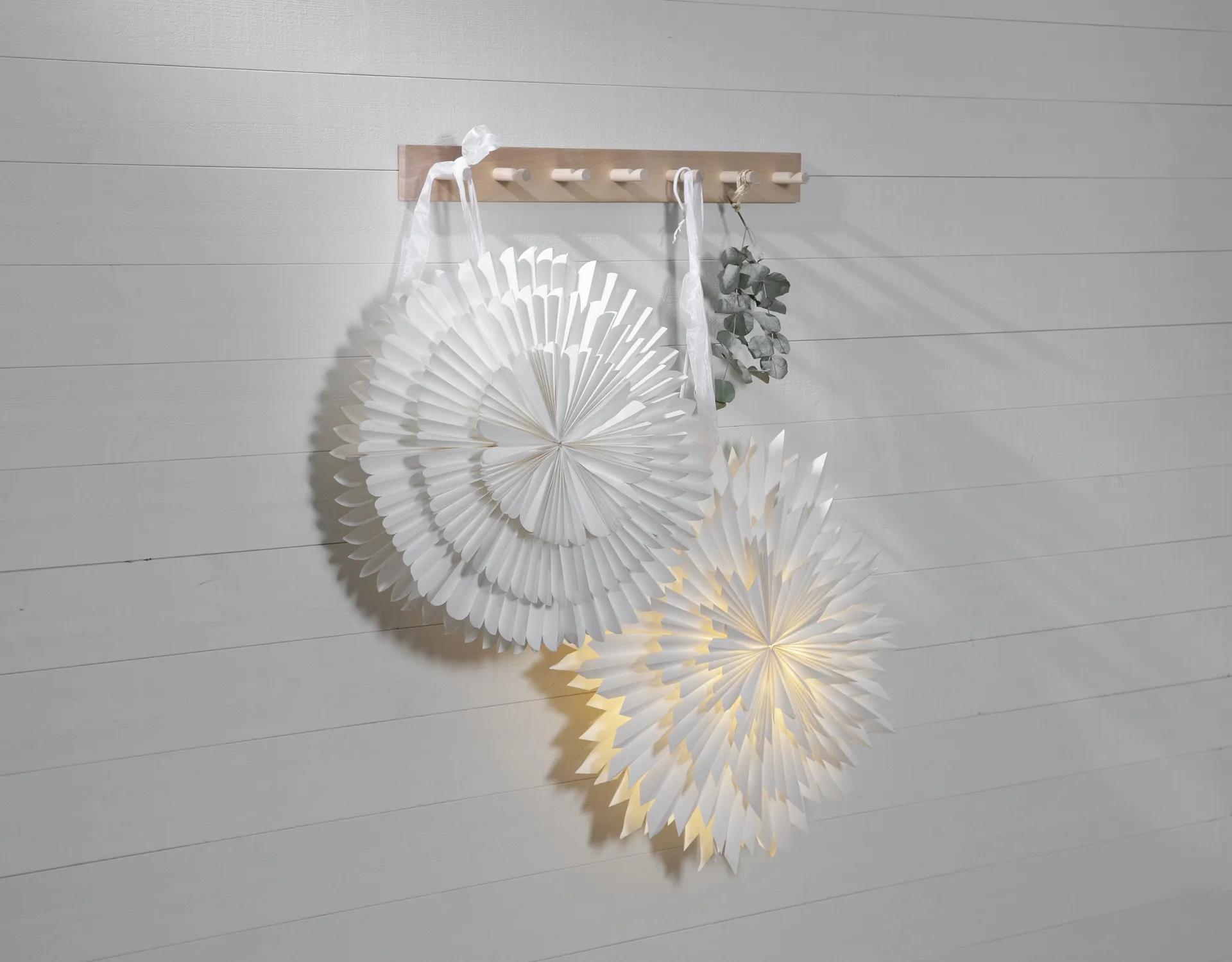 Frost adventsstjerne Ø 50 cm, Hvit Star Trading