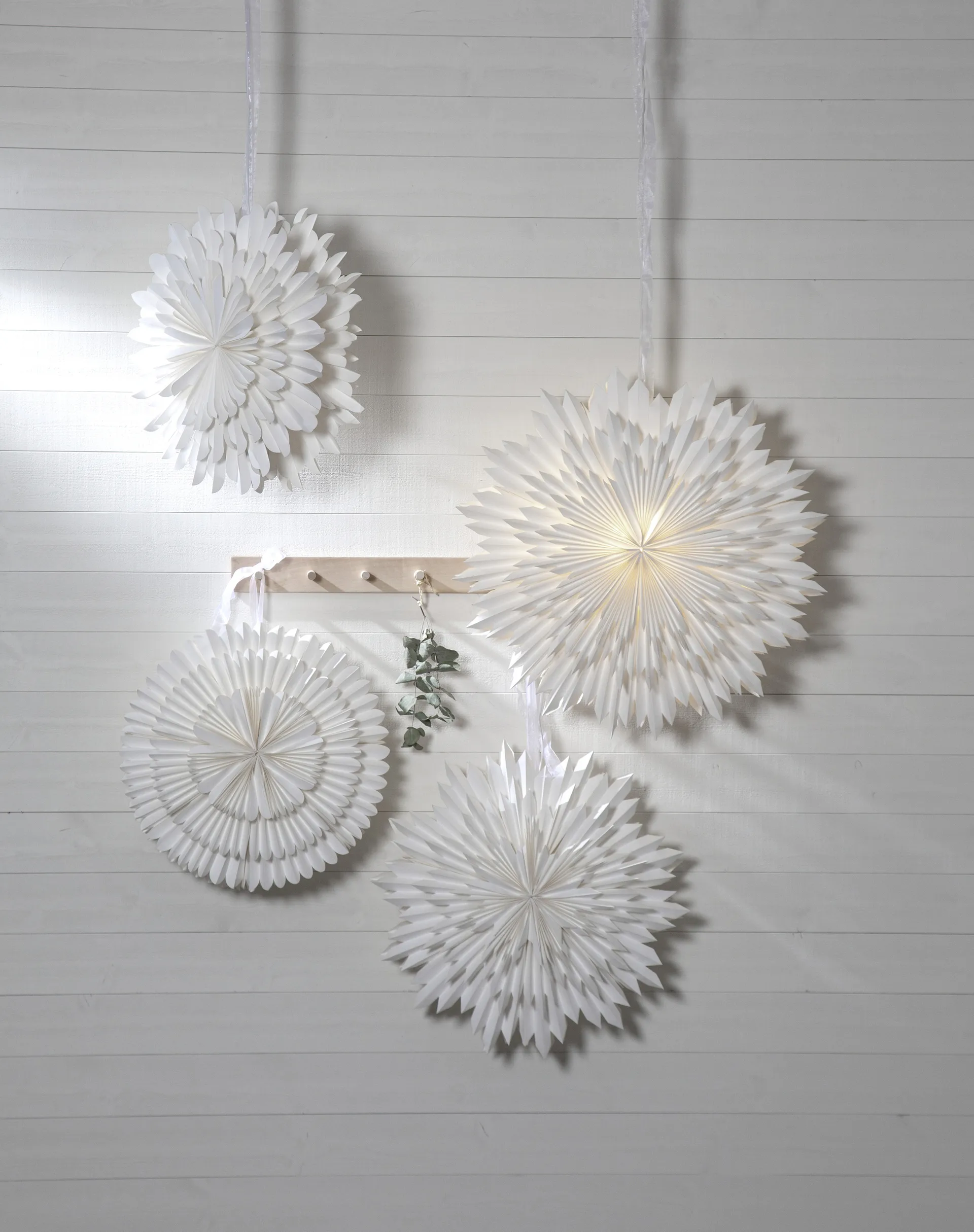 Frost adventsstjerne Ø 50 cm, Hvit Star Trading