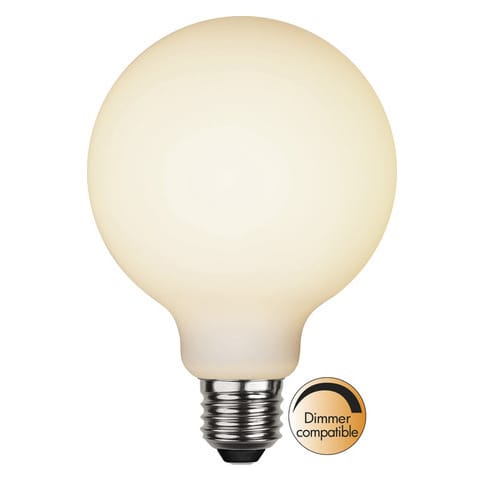 Frosted filament lyspære E27 dimbar - 9,5 cm, 2700K - Star Trading