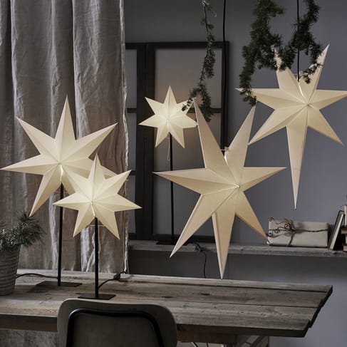 Frozen adventsstjerne 65 cm - Hvit - Star Trading