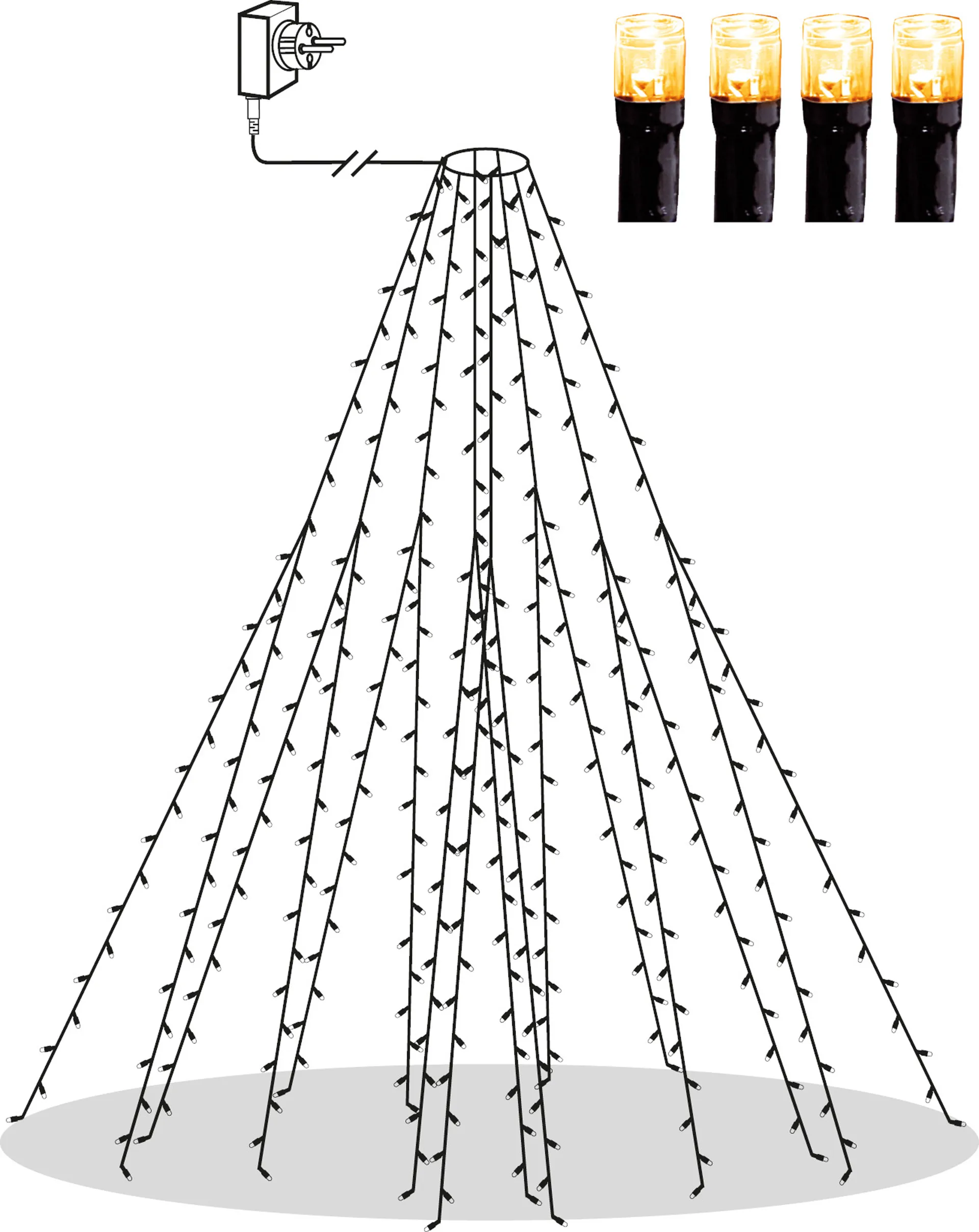 Golden lyslenke warm white, Grønn Star Trading