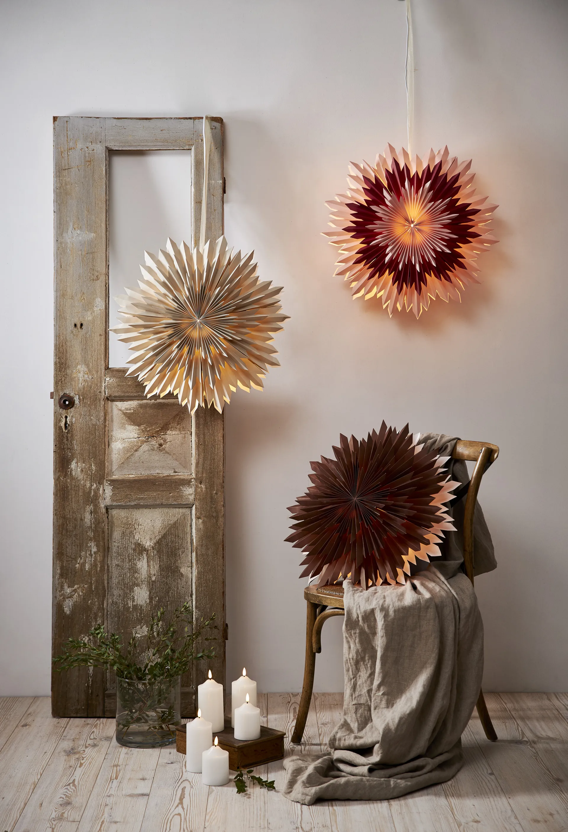 Ice adventsstjerne Ø 50 cm, Beige Star Trading