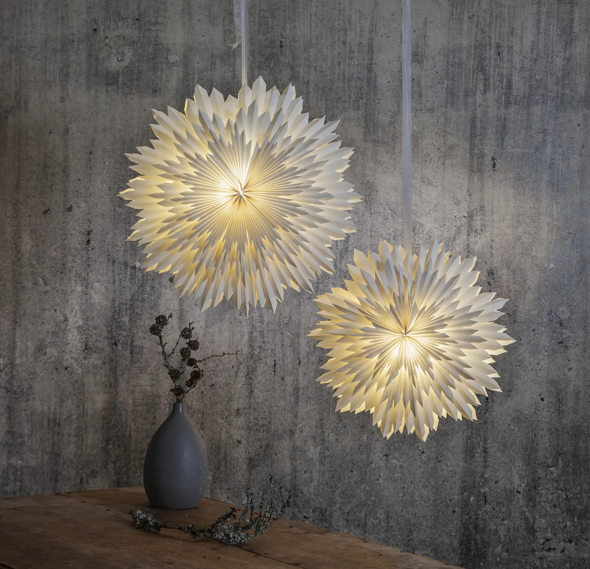 Ice adventsstjerne Ø 70 cm, Hvit Star Trading