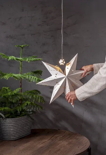 Lighty lysslynge, lyskilde til adventsstjerne - Hvit ball - Star Trading