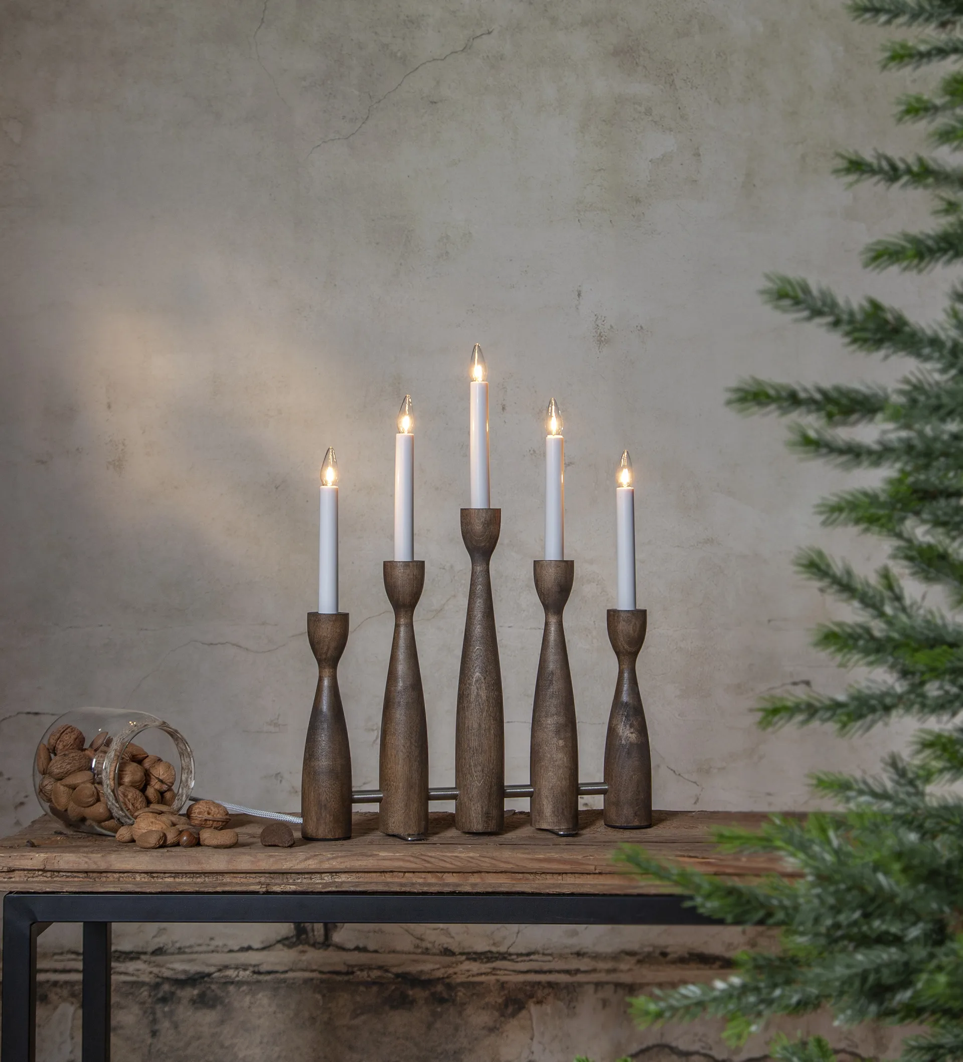 Midja 2.0 adventslysestake, Valnøtt Star Trading