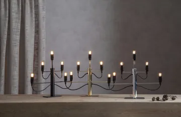 Milano 5 lysestake 46 cm 2-pakning - Krom - undefined - Star Trading