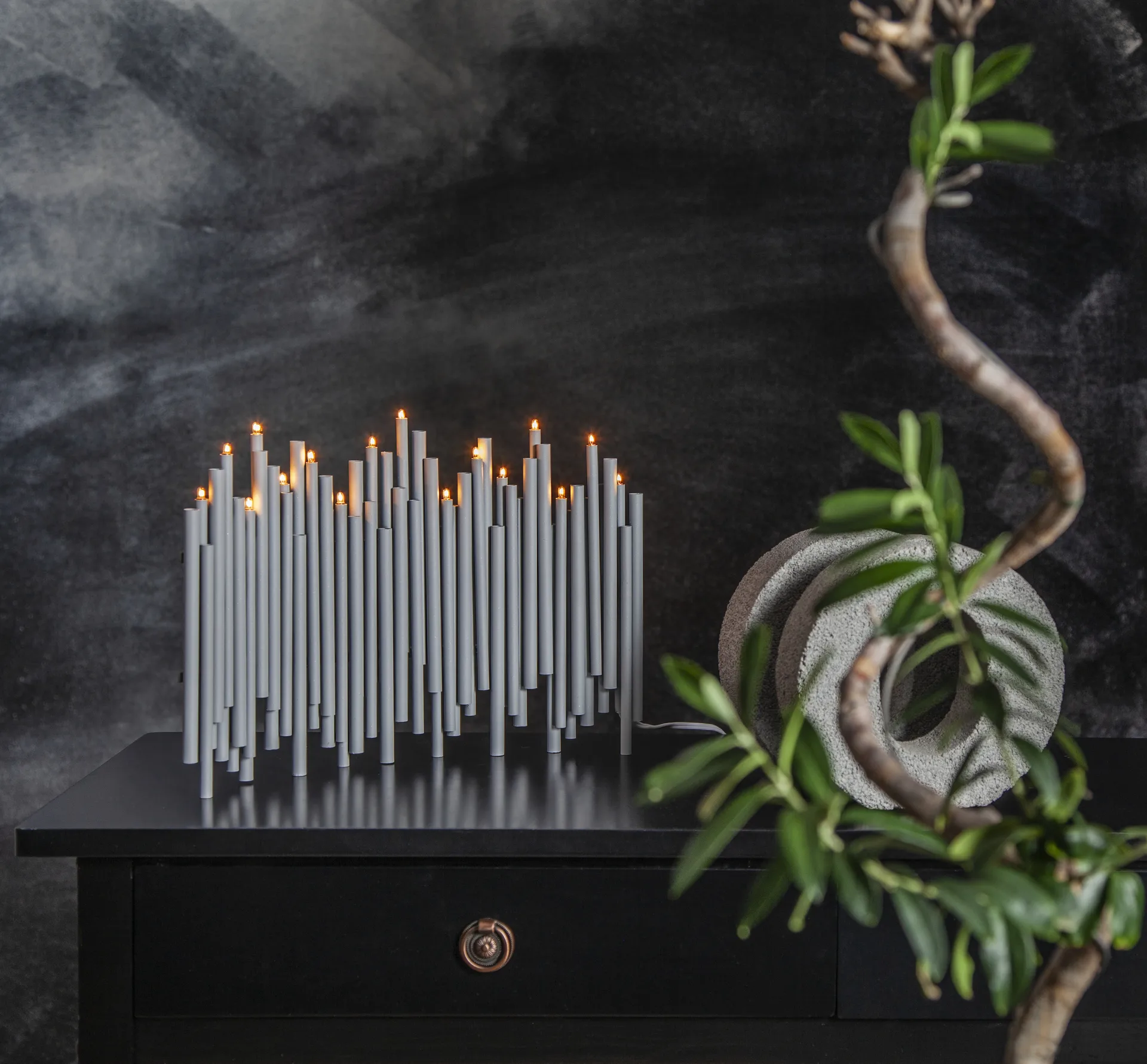 Note adventslysestake 25x35 cm, Grå Star Trading